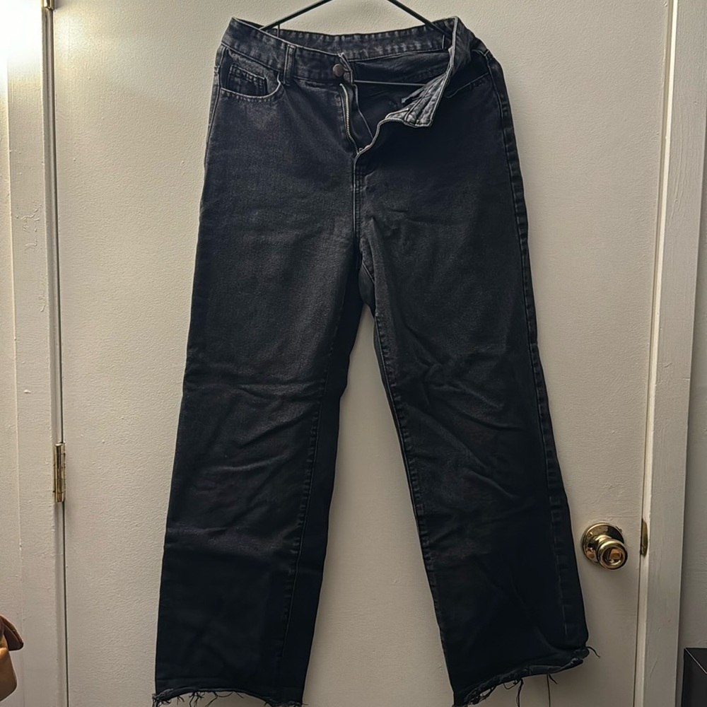 Black Wide leg High Waisted Jeans